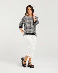 Taylor Top - Black Check - SEDUCE Top NZ LUMA