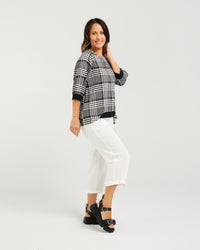 Taylor Top - Black Check - SEDUCE Top NZ LUMA