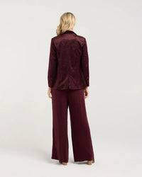 Teddy Embossed Velvet Blazer - BLACKSTONE Jacket NZ LUMA