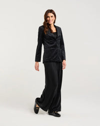 Teddy Embossed Velvet Blazer - BLACKSTONE Jacket NZ LUMA