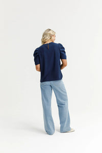 Thea Top - Navy - HOME LEE Top NZ LUMA