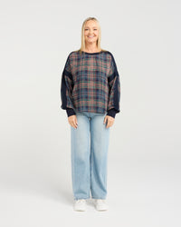 Theresa Top - Classic Plaid - SEDUCE Top NZ LUMA
