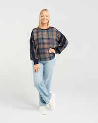 Theresa Top - Classic Plaid - SEDUCE Top NZ LUMA