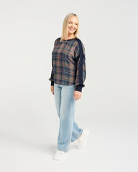 Theresa Top - Classic Plaid - SEDUCE Top NZ LUMA