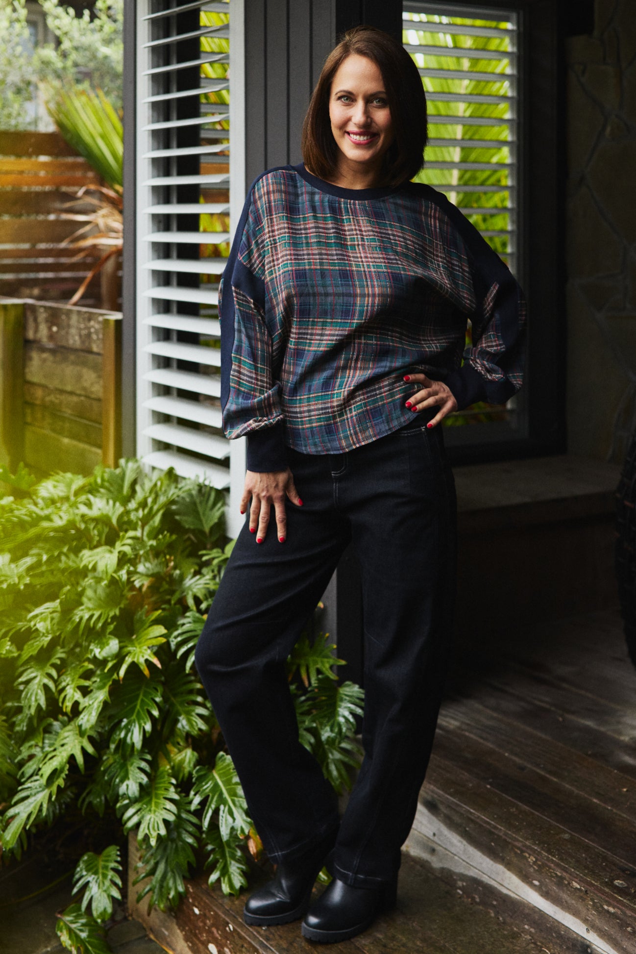 Theresa Top - Classic Plaid - SEDUCE Top NZ LUMA