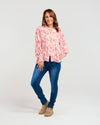 Topaz Shirt - Pink Paisley - ZAFINA