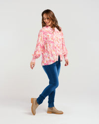 Topaz Shirt - Pink Paisley - ZAFINA