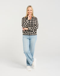 Trish Jacket - Granite Check - SEDUCE Jacket NZ LUMA