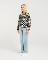 Trish Jacket - Granite Check - SEDUCE Jacket NZ LUMA