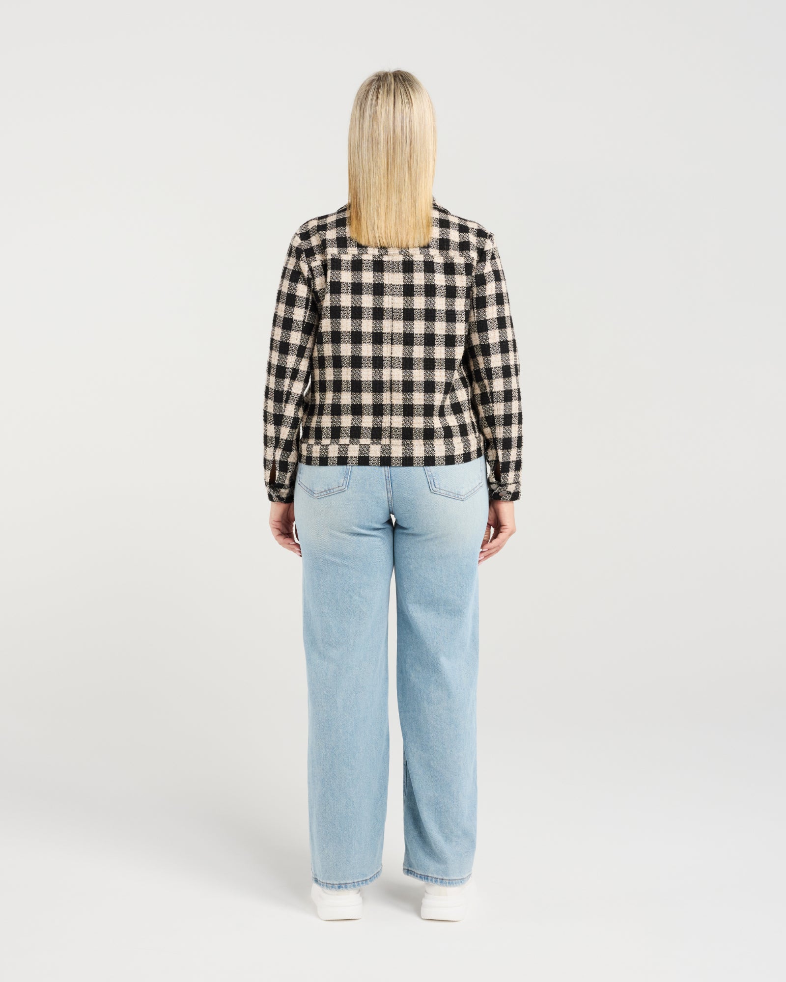Trish Jacket - Granite Check - SEDUCE Jacket NZ LUMA