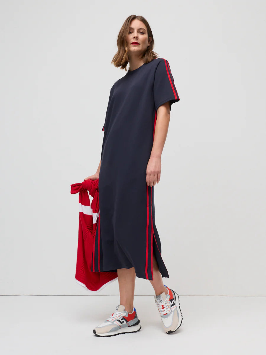 Twin Stripe Ponte Dress - MARCO POLO DRESSES NZ LUMA