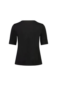 V Neck Top - Black - VASSALLI Top NZ LUMA