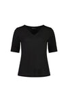 V Neck Top - Black - VASSALLI Top NZ LUMA