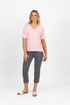 V Neck Top - Light Pink - VASSALLI Top 10 14 8 18 12 16 NZ LUMA