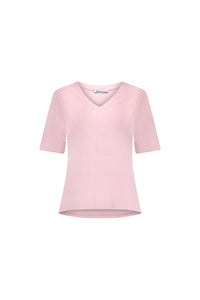 V Neck Top - Light Pink - VASSALLI Top NZ LUMA