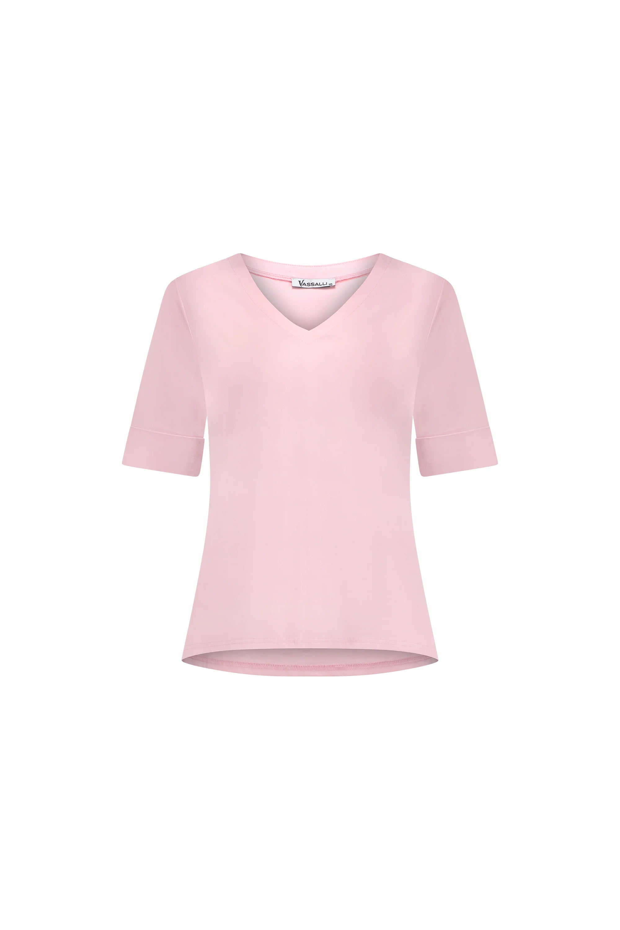 V Neck Top - Light Pink - VASSALLI Top NZ LUMA