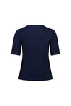 V Neck Top - Navy - VASSALLI Top NZ LUMA