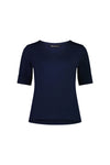 V Neck Top - Navy - VASSALLI Top NZ LUMA