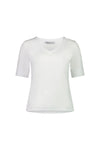 V Neck Top - White - VASSALLI Top NZ LUMA