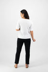 V Neck Top - White - VASSALLI Top NZ LUMA