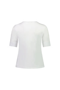 V Neck Top - White - VASSALLI Top NZ LUMA