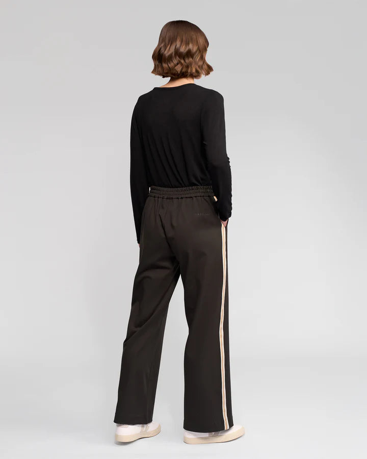 VASSALLI - Weekend Pant w S/Stripe Panel - Hunter -VASSALLI Pant NZ LUMA