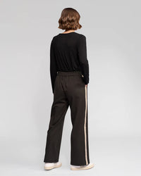 VASSALLI - Weekend Pant w S/Stripe Panel - Hunter -VASSALLI Pant NZ LUMA