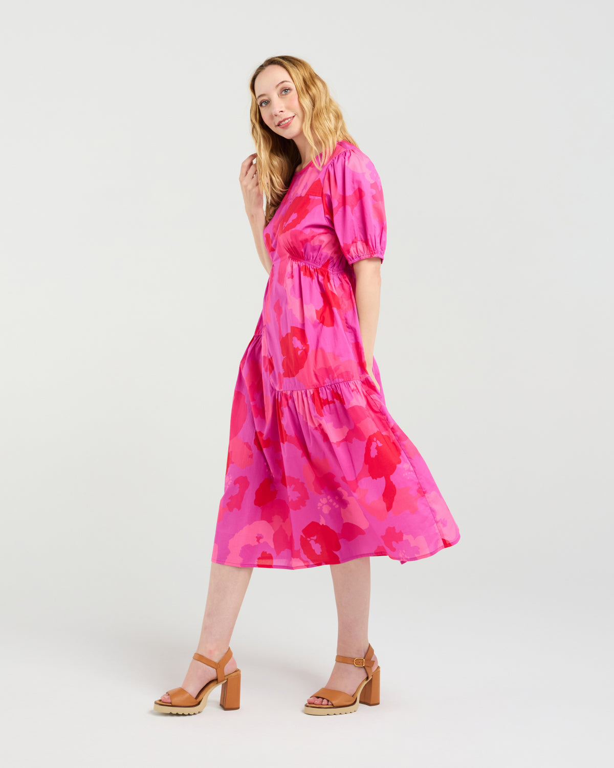 Victoria Dress - Fuchsia Burst - Zafina Dress NZ LUMA