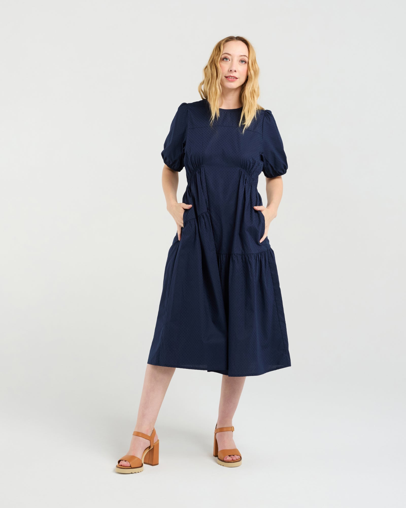 Victoria Dress - Navy - Zafina Dress NZ LUMA