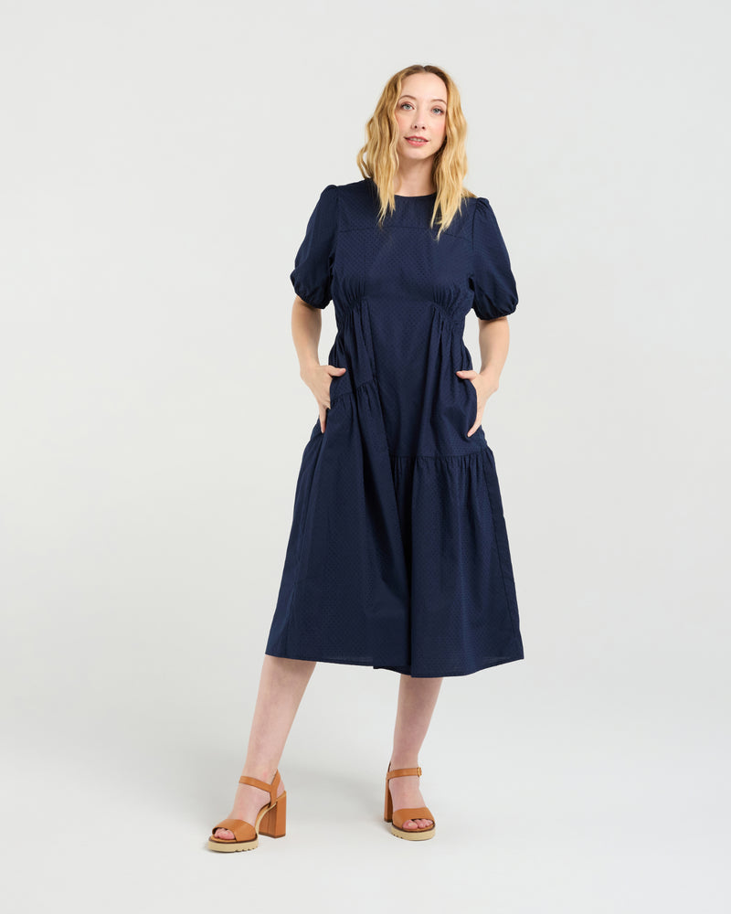 Victoria Dress - Navy - Zafina Dress NZ LUMA