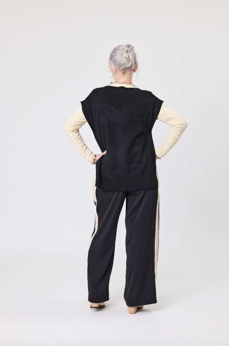 Vilma Wool Knit Black - LEMON TREE Top NZ LUMA