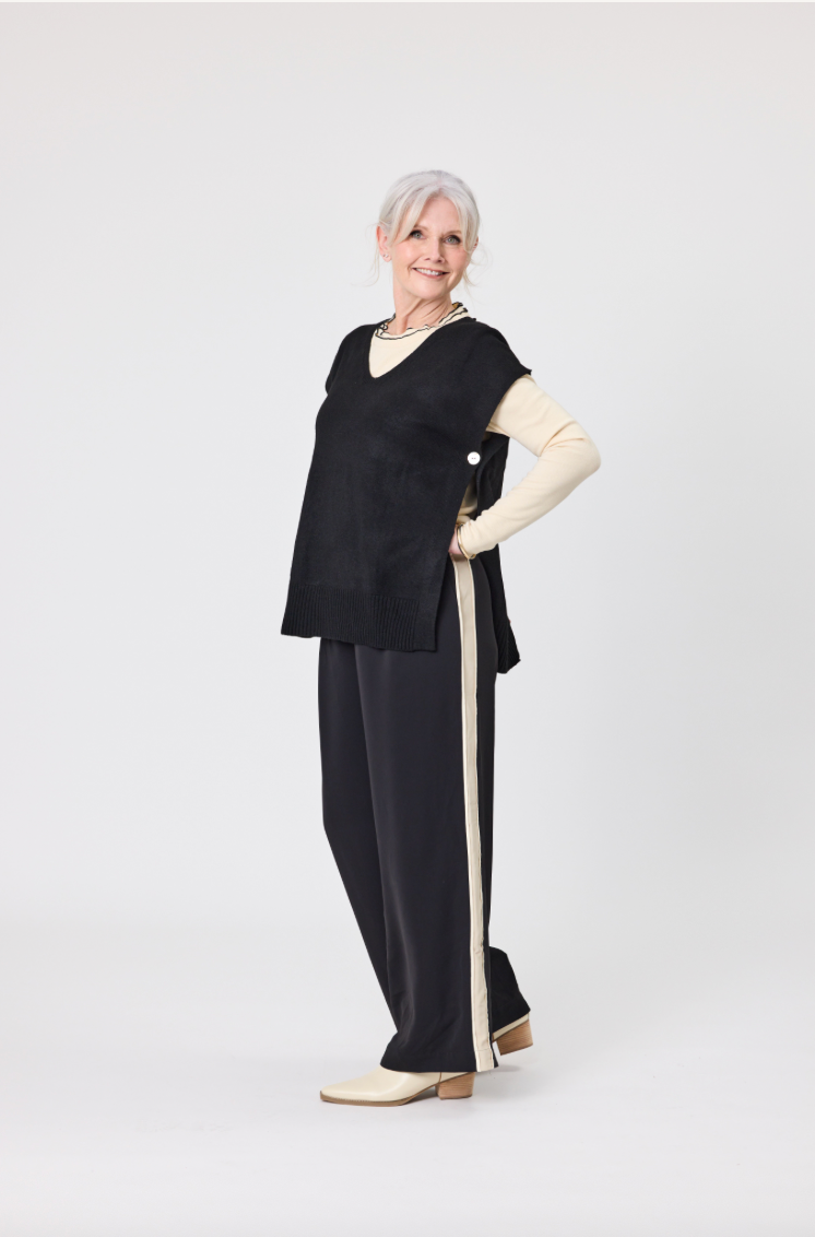 Vilma Wool Knit Black - LEMON TREE Top NZ LUMA