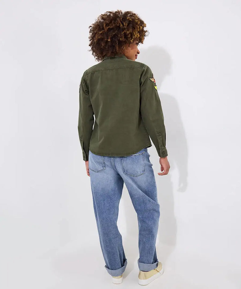 Astrid Badged Cotton Shirt - JOES BROWNS