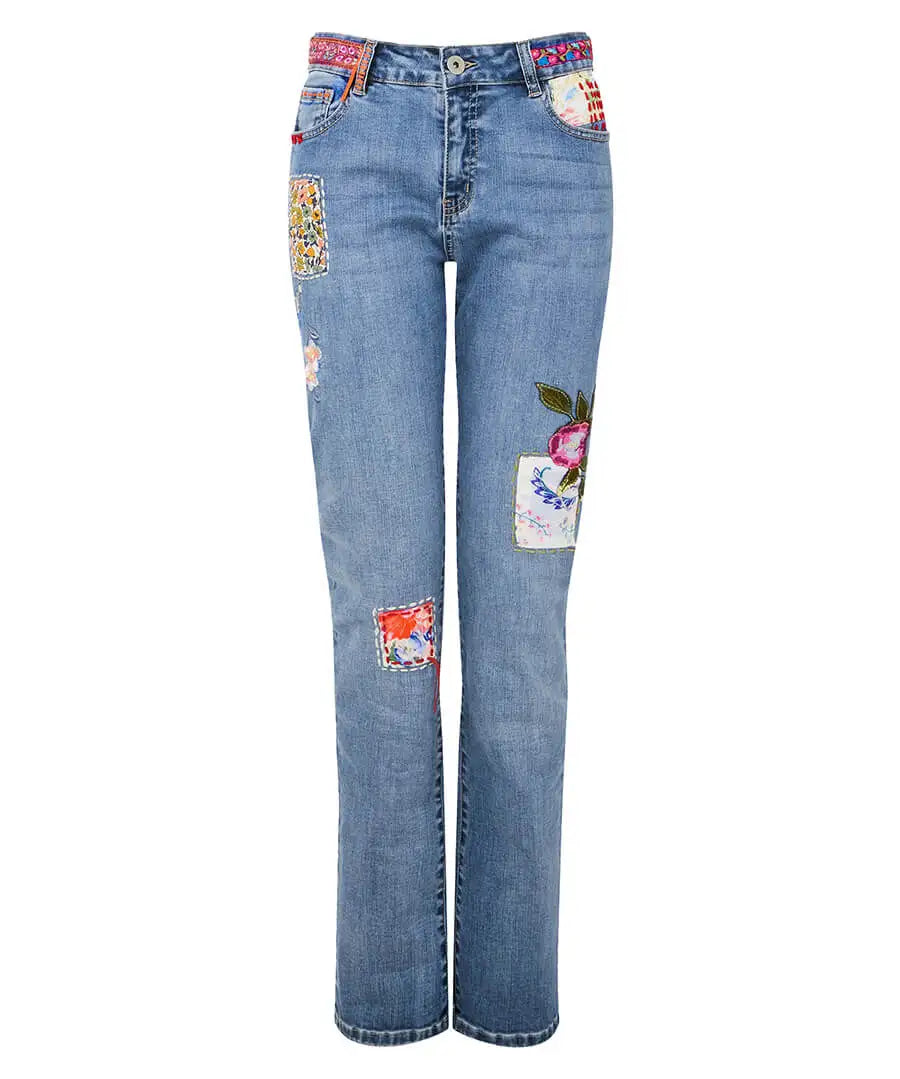 Perfect Patchwork Straight Leg Jean - JOE BROWNS Pant NZ LUMA