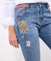 Perfect Patchwork Straight Leg Jean - JOE BROWNS Pant NZ LUMA