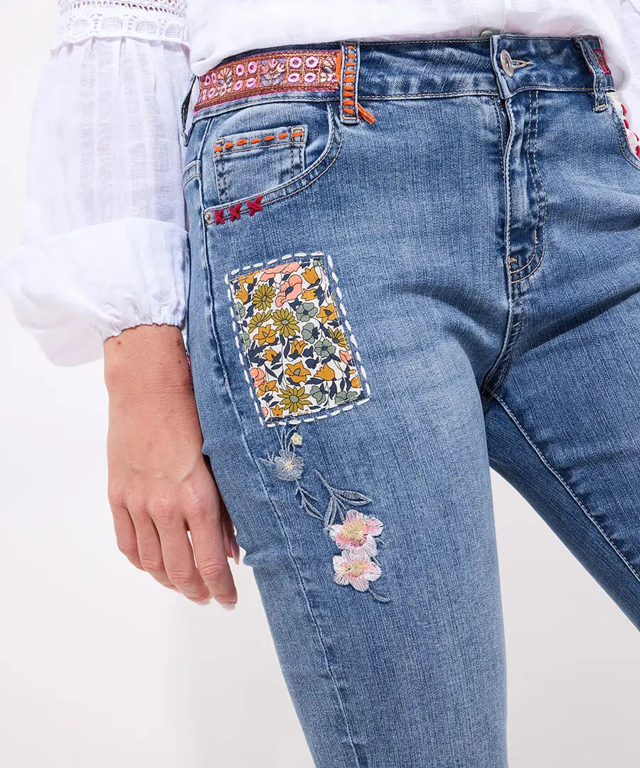 Perfect Patchwork Straight Leg Jean - JOE BROWNS Pant NZ LUMA