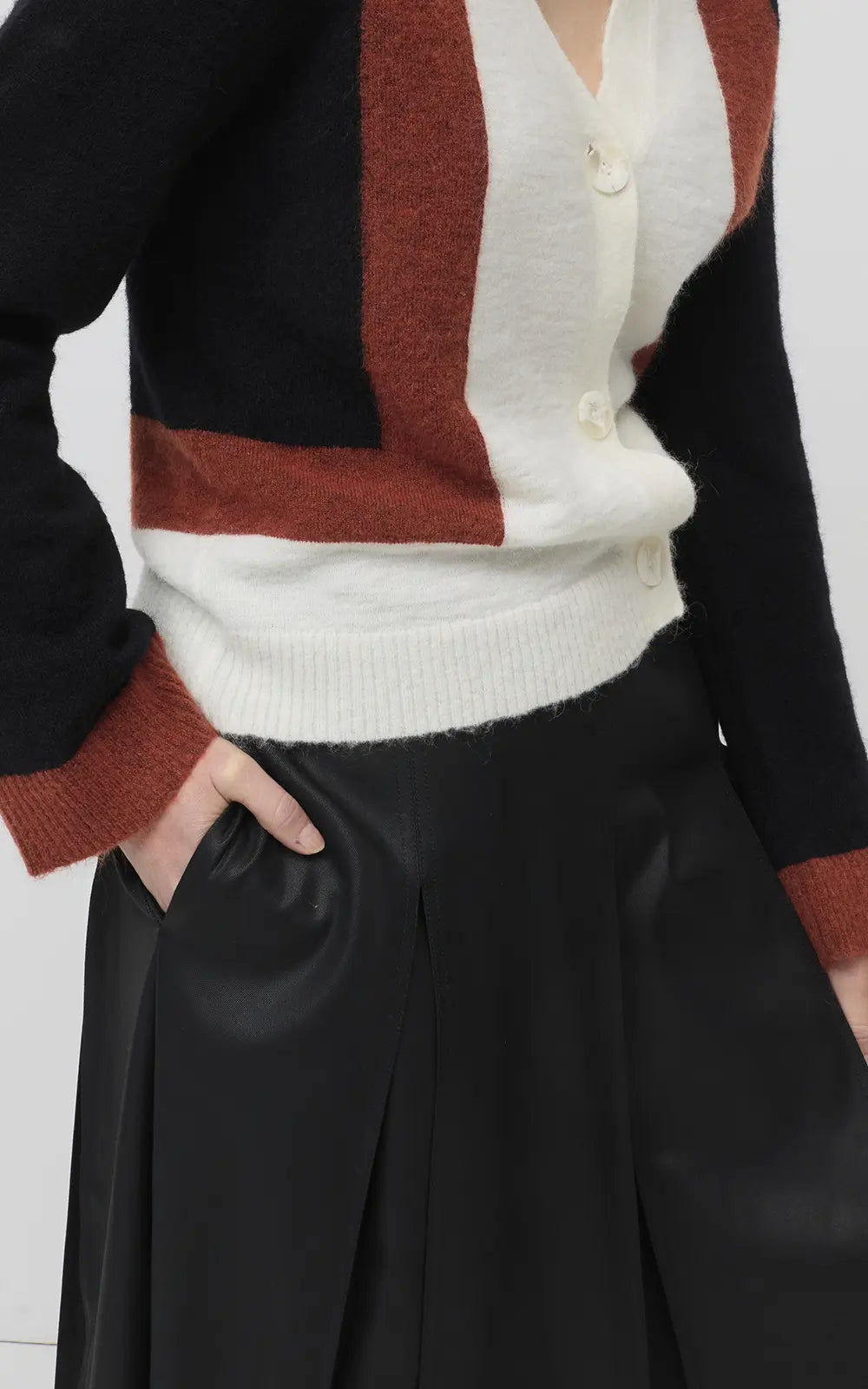 Wax Coated Skirt - Black - MARCO POLO