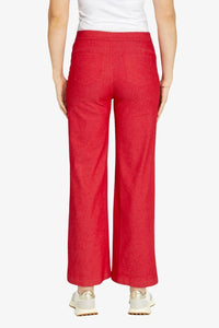 Wide Leg Chain Trim Pant - Red - PING PONG Pant NZ LUMA