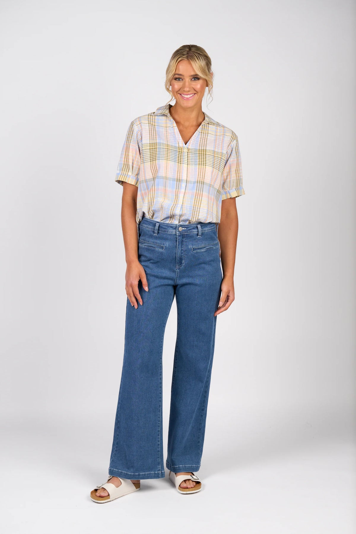Wide Leg Jean - Blue Hue - VASSALLI Pant NZ LUMA