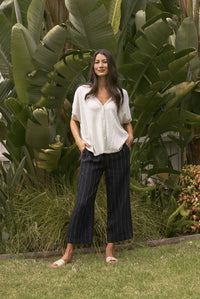 Wide Stripe Pant - Black/Putty - JUMP Pant NZ LUMA