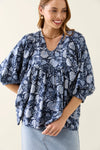 Wilma Top - Navy - ISLE OF MINE Top NZ LUMA