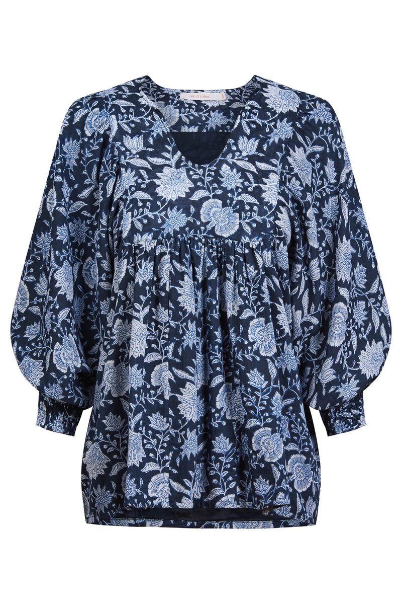 Wilma Top - Navy - ISLE OF MINE Top NZ LUMA