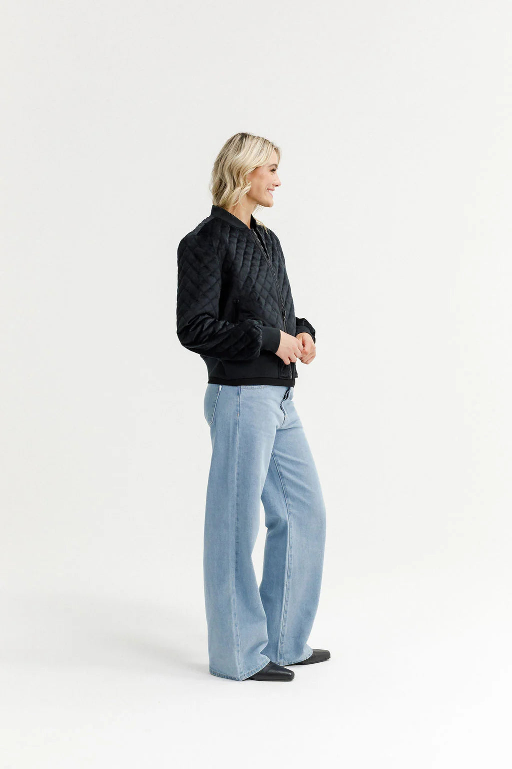 Wyld Bomber -Black Quilt - HOME LEE Jacket NZ LUMA