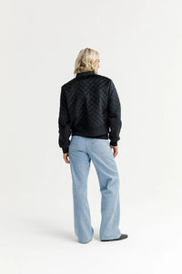 Wyld Bomber -Black Quilt - HOME LEE Jacket NZ LUMA