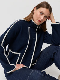 MARCO POL0 - Contrast Boiled Wool Jacket