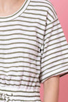Zara Stripe Dress - Sage - CHARLO Dress NZ LUMA
