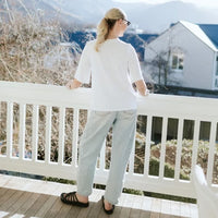 MOKE -Zoe V Neck Tee- White