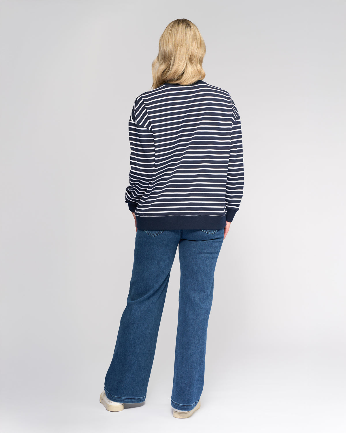 Zone Sweater - Ink Stripe - VASSALLI Top NZ LUMA