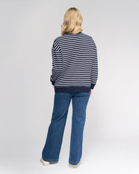 Zone Sweater - Ink Stripe - VASSALLI Top NZ LUMA