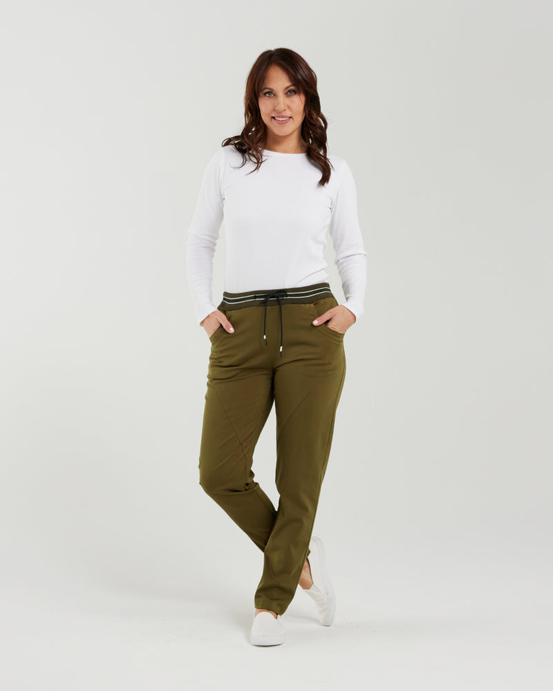 Zuri Pant - Olive - ZAFINA